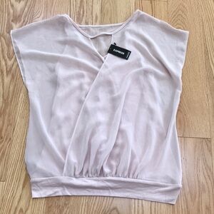 New! Express Women's XS blush faux Wrap Top.